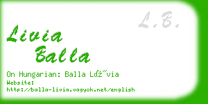 livia balla business card
